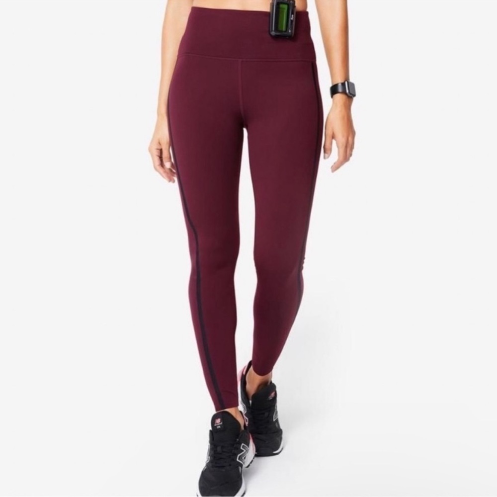 Figs Performance Layering Leggings Maroon Burgundy Color High Rise Size S Women